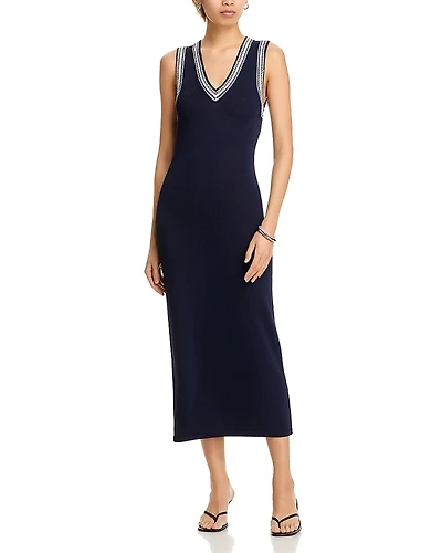 French Connection Sage Knitted Trim Dress