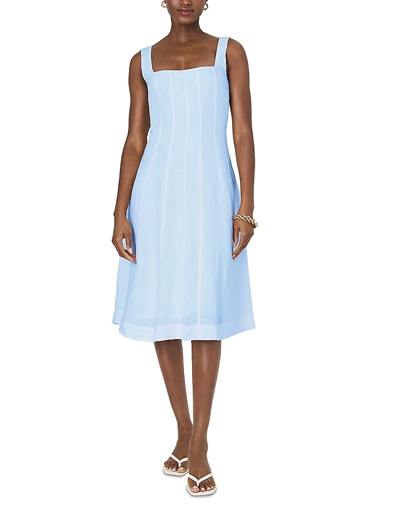 French Connection Birdie Square Neck Midi Dress