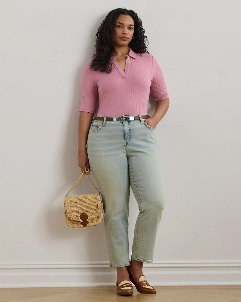Mid Rise Straight Ankle Jean Stella Wash