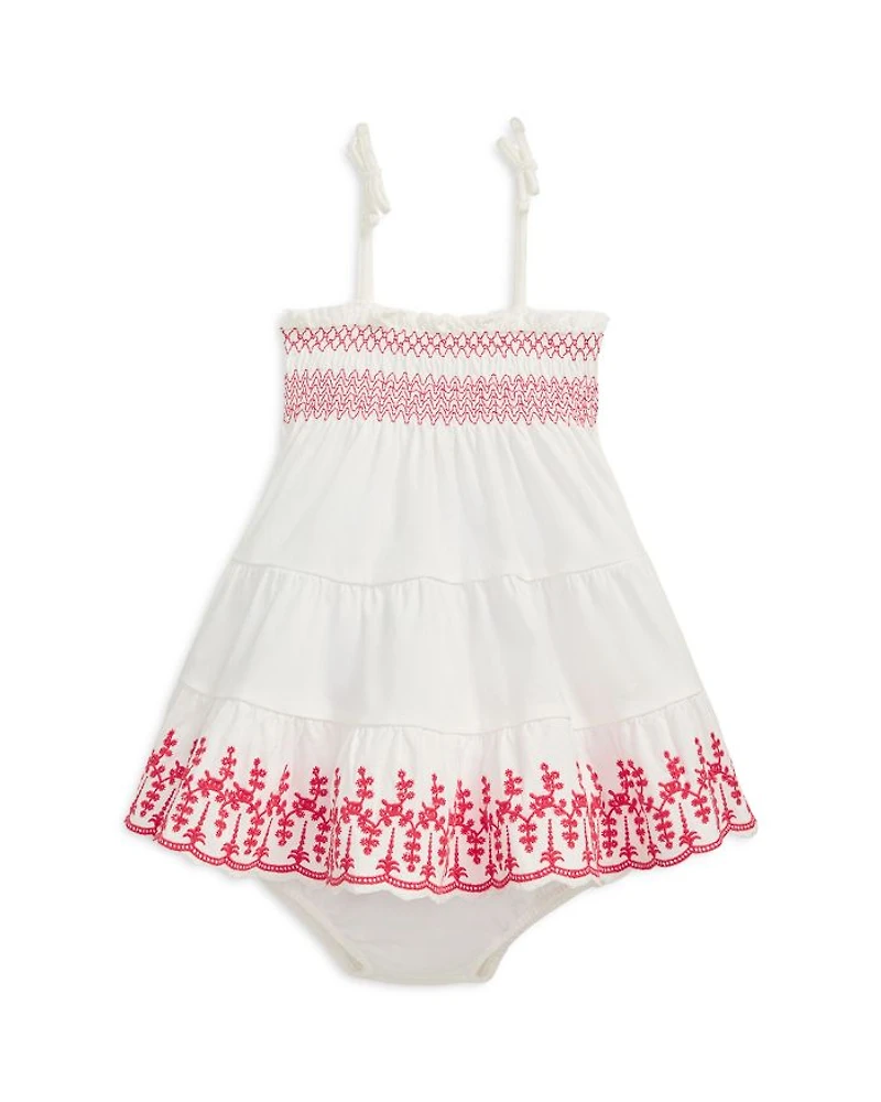 Girls' Eyelet Cotton Jersey Dress & Bloomer - Baby