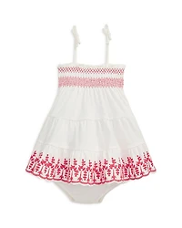Girls' Eyelet Cotton Jersey Dress & Bloomer - Baby