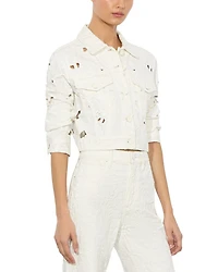 Chloe Embroidered Eyelet Jacket