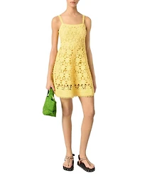 Crochet Strappy Mini Dress