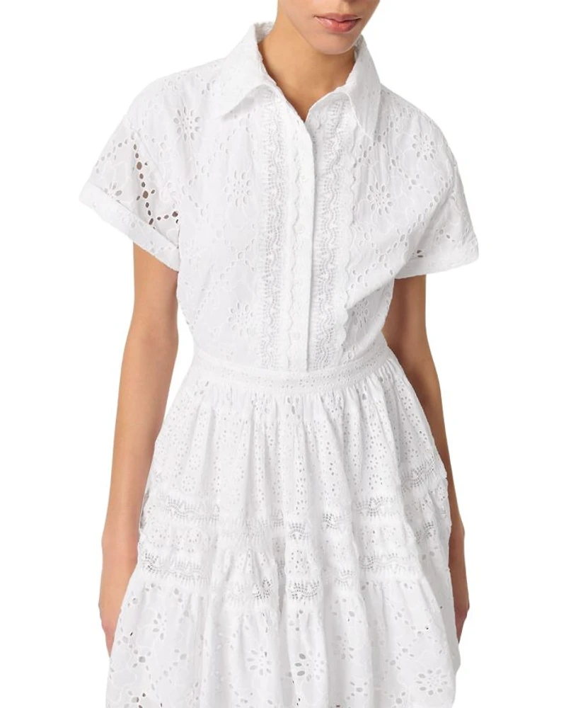 Embroidered Babydoll Dress