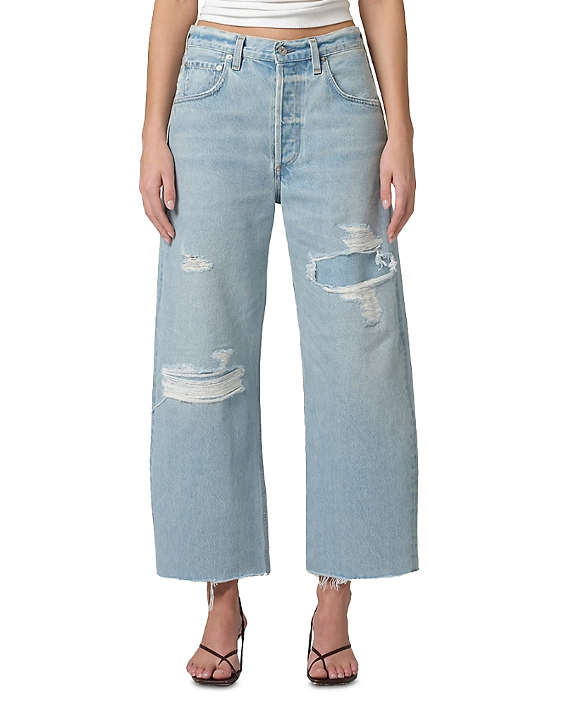 Citizens of Humanity Ayla High Rise Raw Hem Crop Jeans