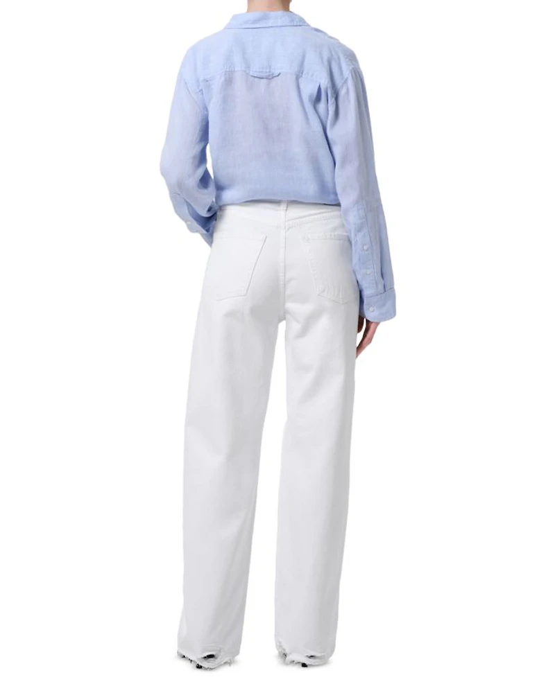 Ayla High Rise Baggy Jeans Zinc