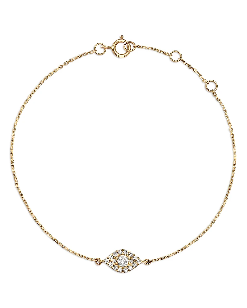 Bloomingdale's Fine Collection Diamond Evil Eye Chain Link Bracelet