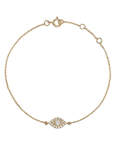 Bloomingdale's Fine Collection Diamond Evil Eye Chain Link Bracelet