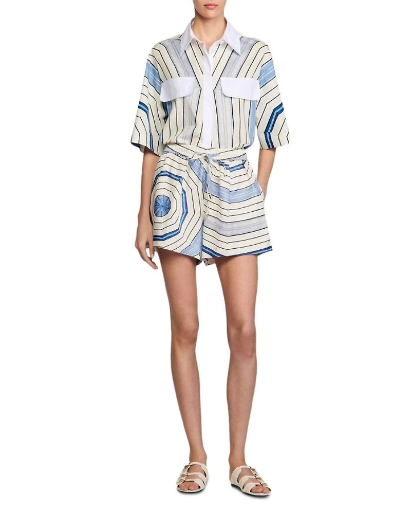 Spiral Motif Shorts