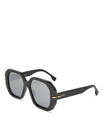 Fendi Selleria Square Sunglasses, 54mm
