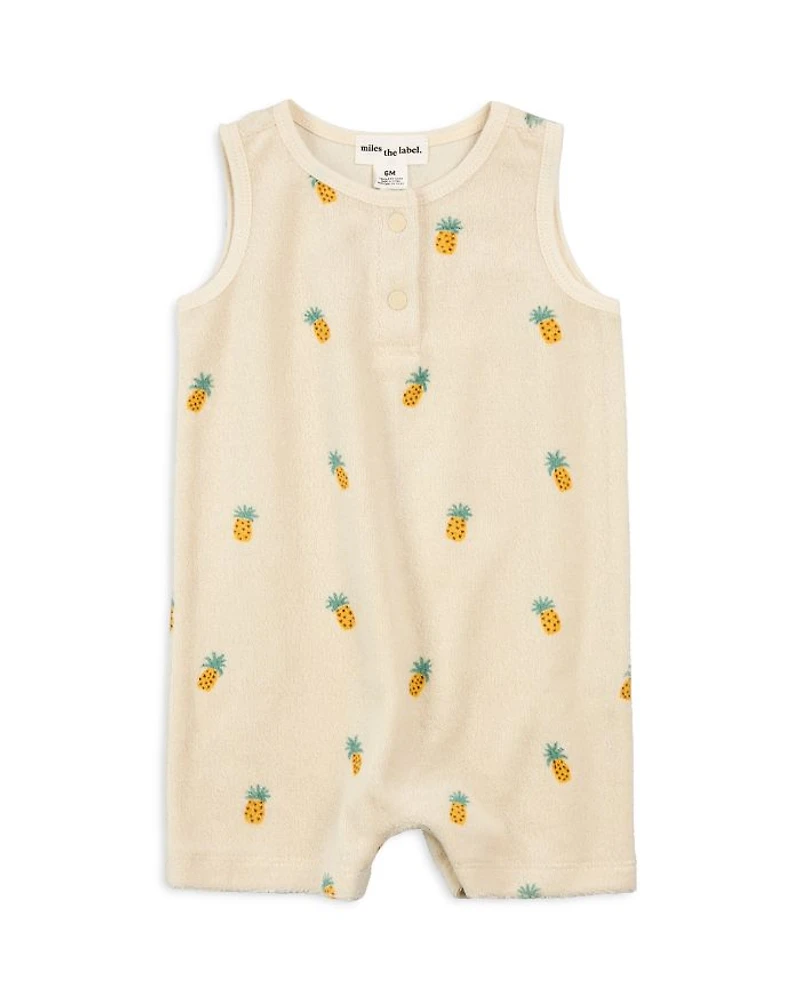 Boys' Pineapple Print Terry Cloth Romper - Baby