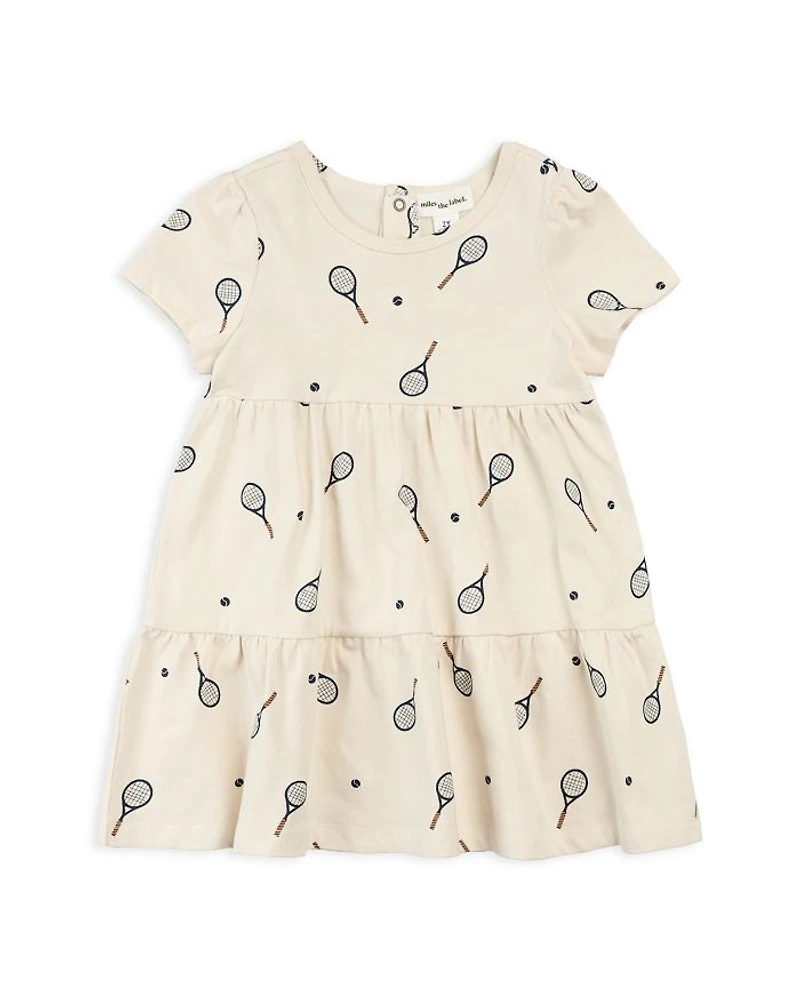 Girls' Short Sleeved Tiered Knit Dress - Little Kid