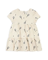 Girls' Short Sleeved Tiered Knit Dress - Little Kid