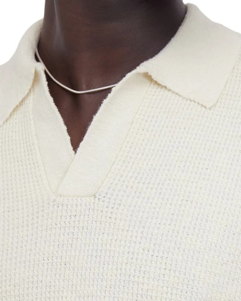Waffle Knit Johnny Polo