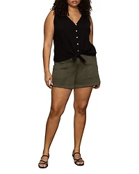 Vacation Tie Shell Palm Top