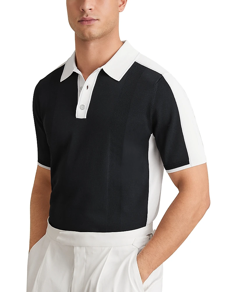 Reiss Pentel Press Stud Tipped Polo Shirt