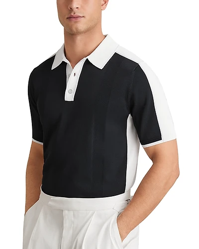 Reiss Pentel Press Stud Tipped Polo Shirt