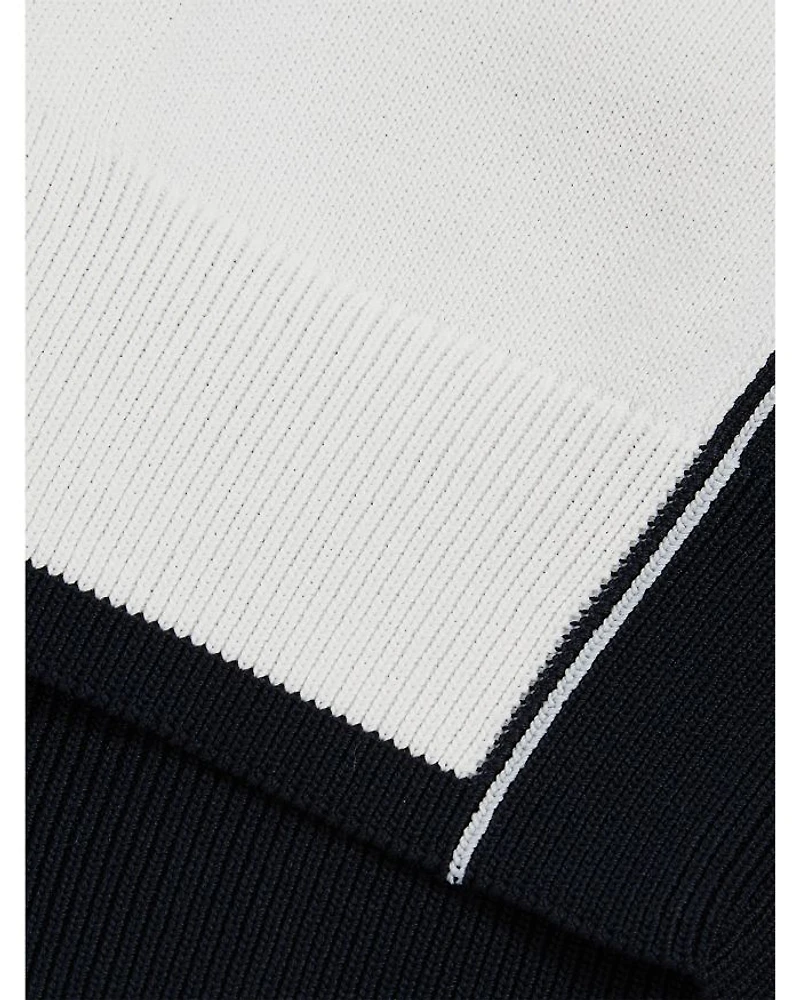Dunwich Button Through Color Block Tipped Shirt