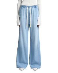 7 For All Mankind Drawstring High Rise Wide Leg Jeans