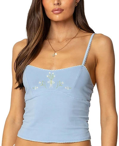 Edikted Prairie Embroidered Tank Top