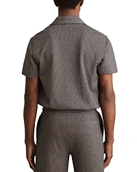Drakes Short Sleeve Jacquard Cuban Shirt