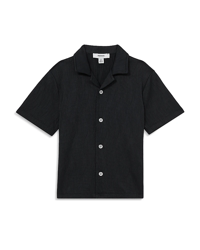 Reiss Boys' Elio Short Sleeve Cuban Shirt