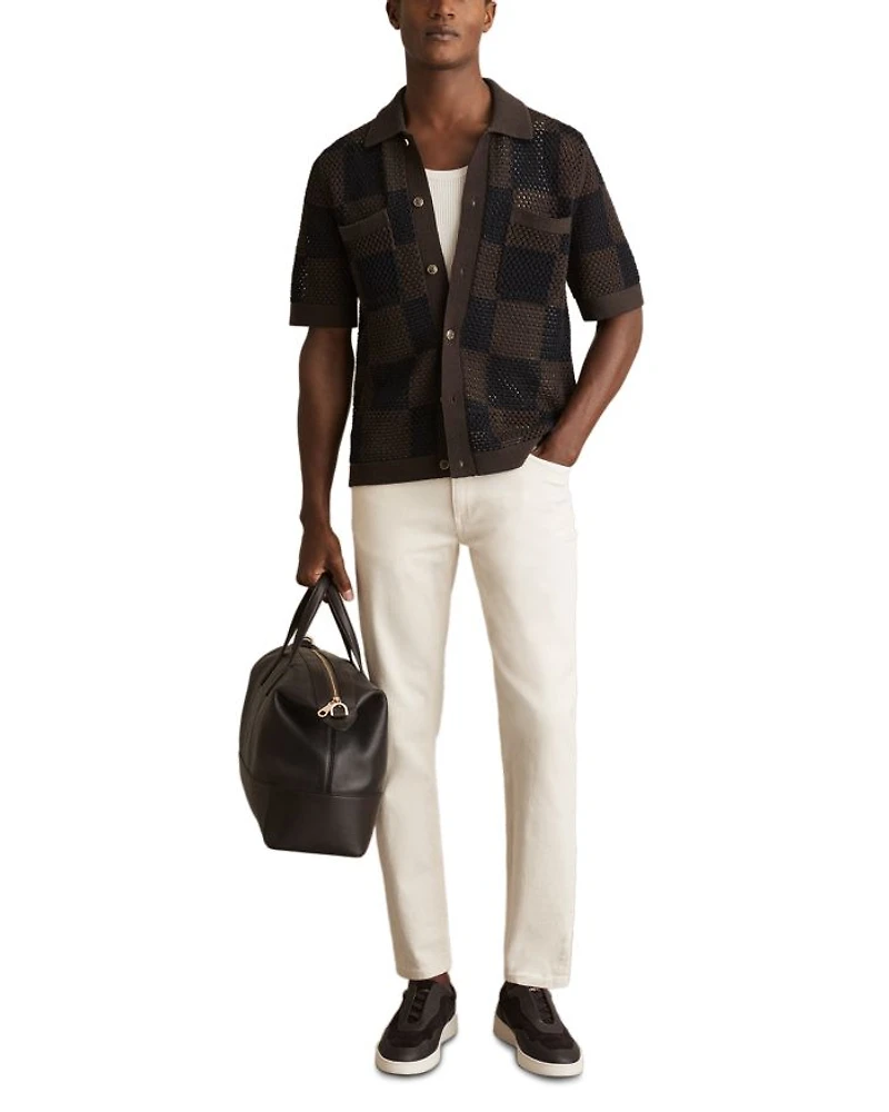 Alfred Short Sleeve Crochet Shirt