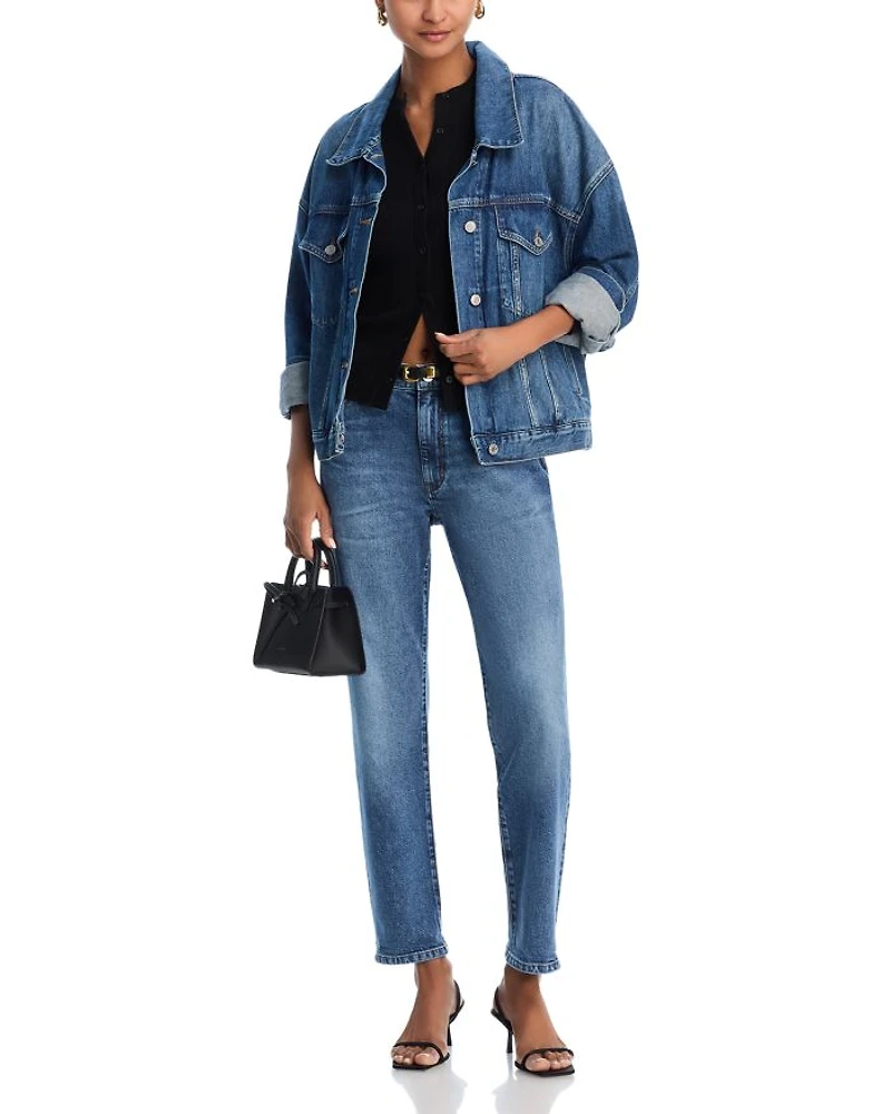 The Borrowed High Rise Ankle Slim Straight Jeans Famous