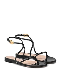 Gianvito Rossi Women's Black Mamba Flat Sandal