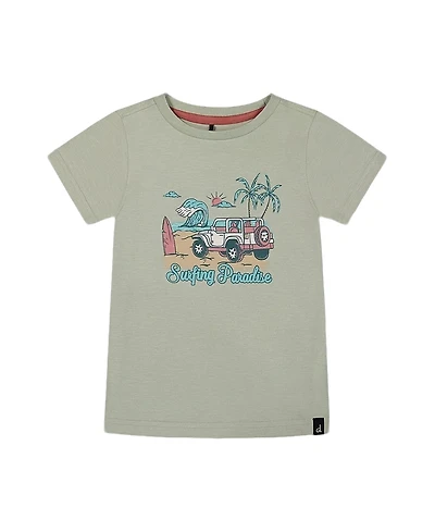 Deux par Deux Boys' Short Sleeve Organic Cotton Graphic Tee - Baby