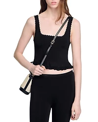 Ruffled Cropped Top