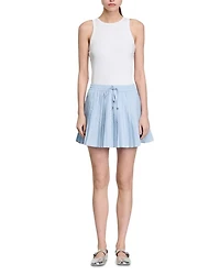 Rhinestone Pleated Mini Skirt