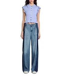 Satin Smocked Top