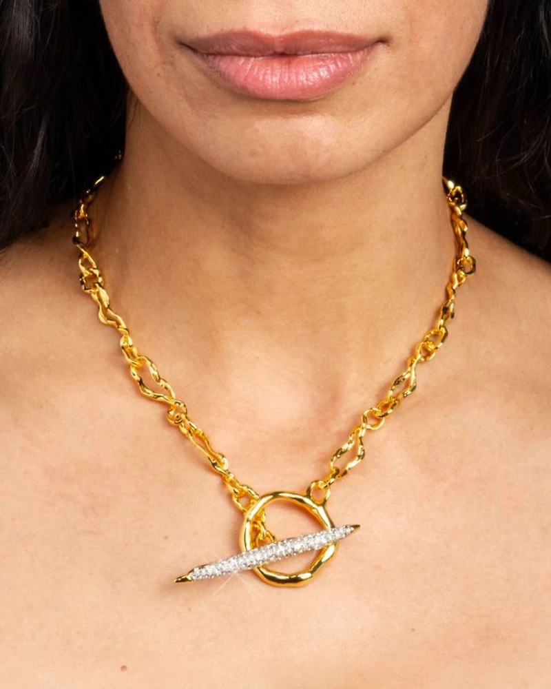 Solanelas Crystal Toggle Necklace