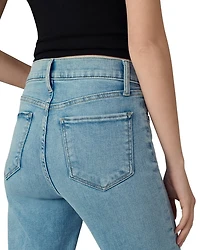 The Molly Petite High Rise Flare Jeans Riveting