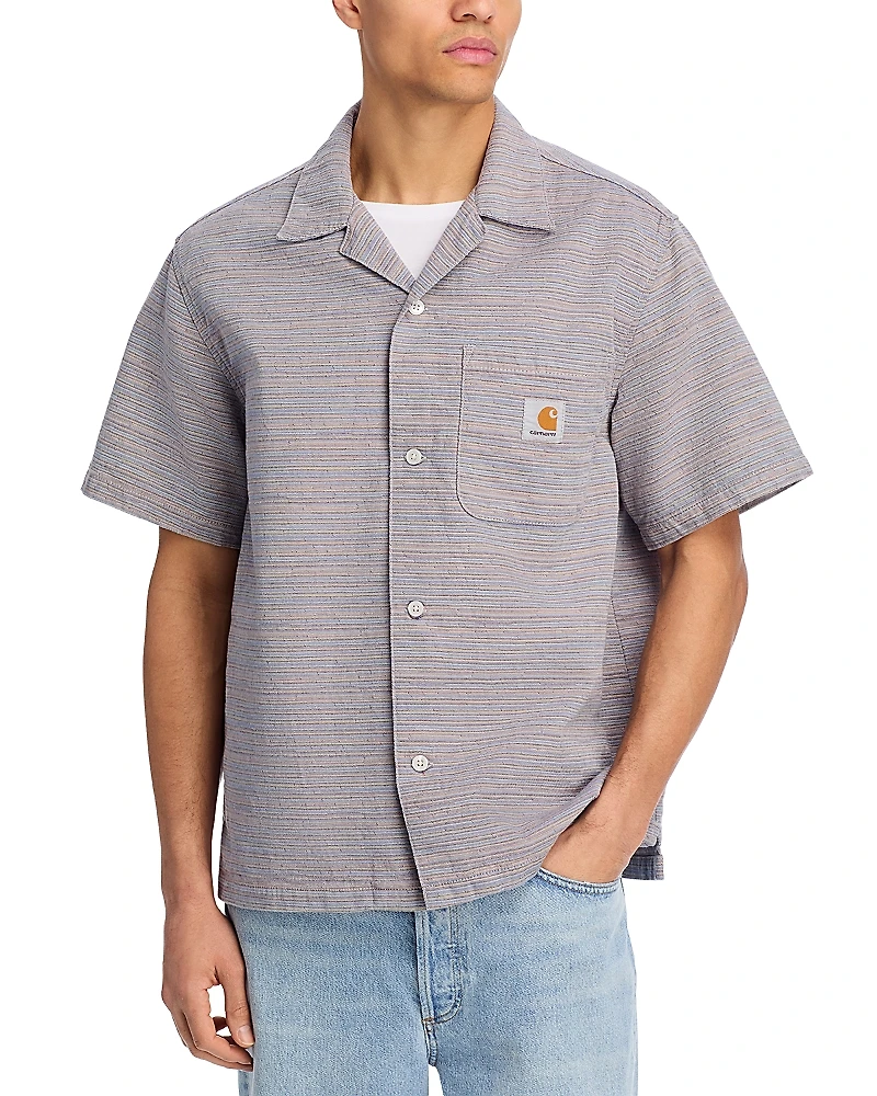 Carhartt Wip Gellar Jacquard Striped Camp Shirt