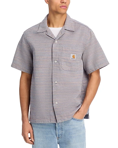 Carhartt Wip Gellar Jacquard Striped Camp Shirt