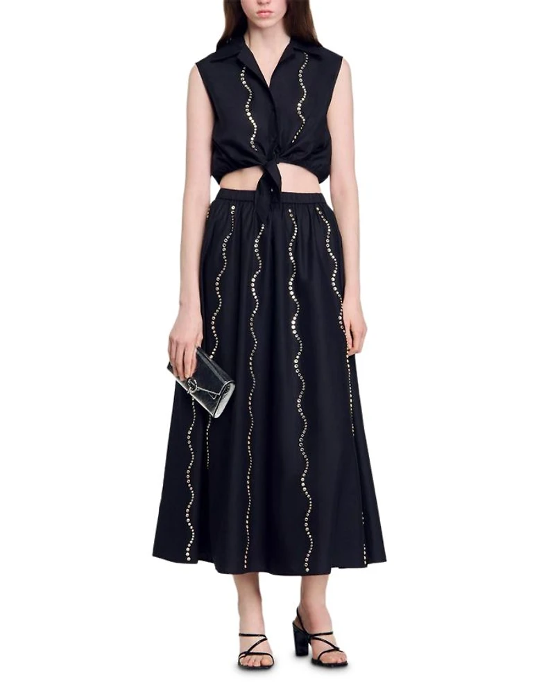 Rhinestone Maxi Skirt