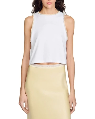 Beaded Cropped Top