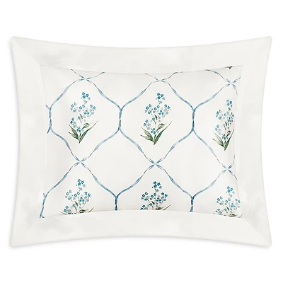 Gingerlily Forget Me Not Silk Oxford Standard Pillowcase