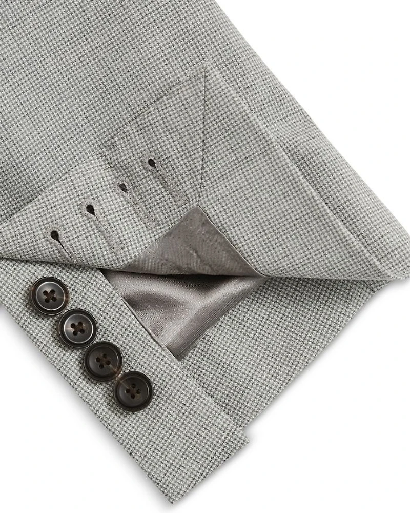 Checked Peak Lapel Blazer