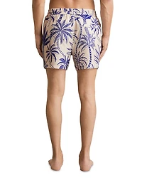 Abstract Leaf Print Swim Shorts