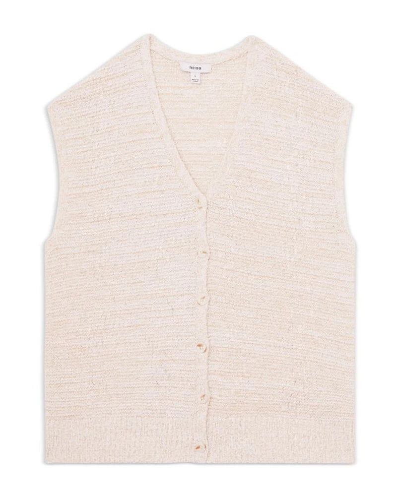 Lily Button Front Knit Vest