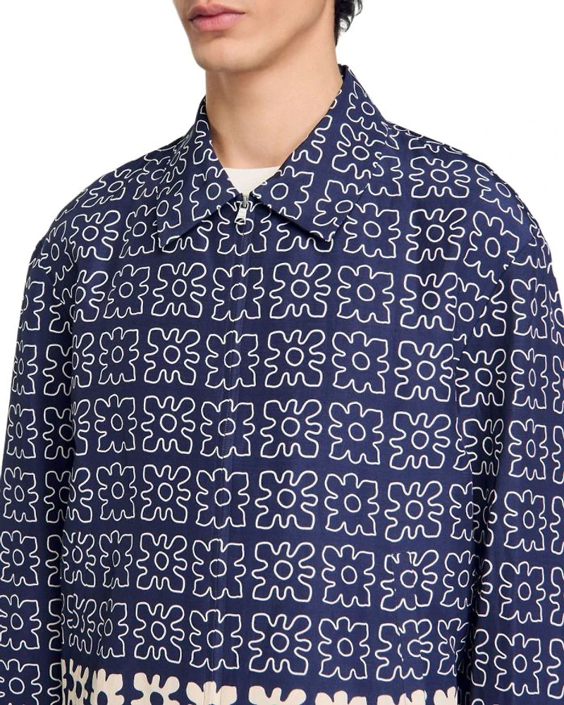 Jacket with Floral Motif