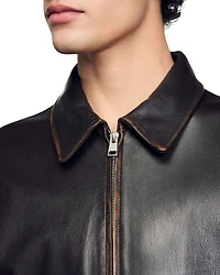 Distressed Leather Jacket
