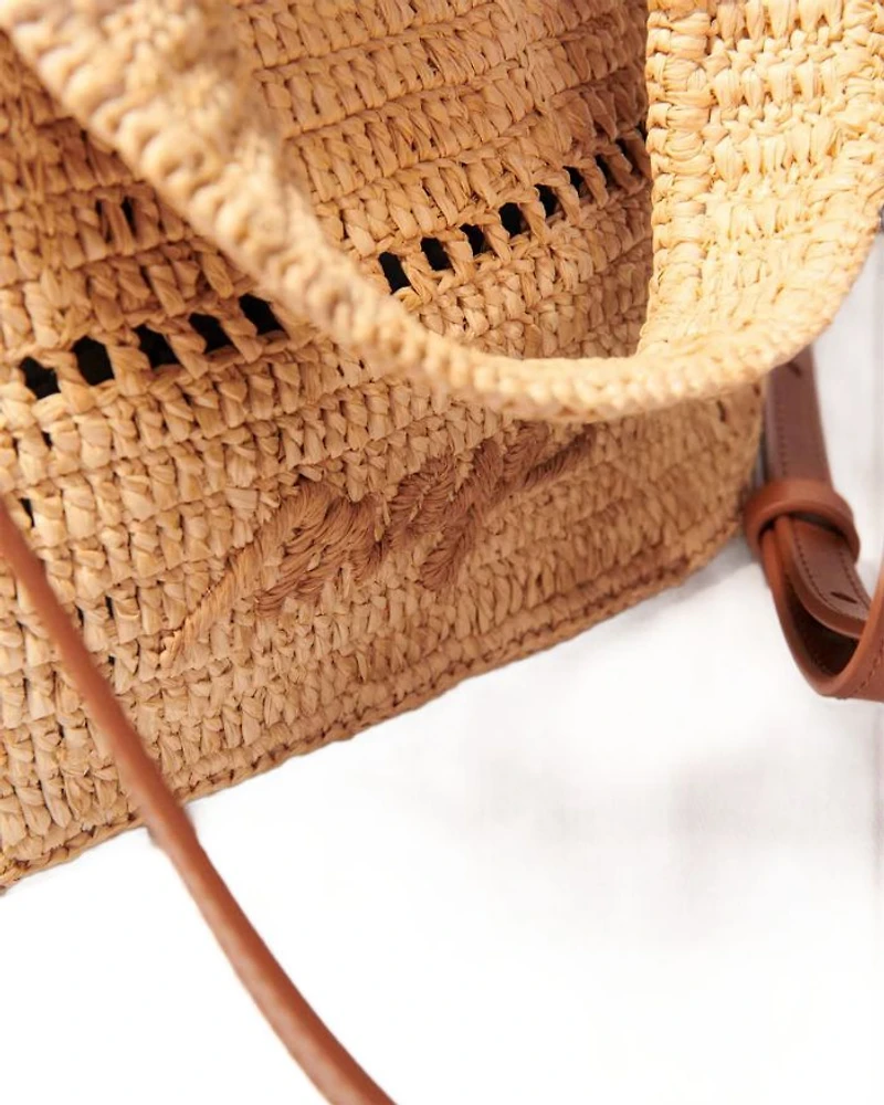 Crocheted Raffia Mini Tote