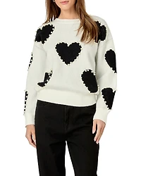 English Factory Women's Long-Sleeve Heart Sweater