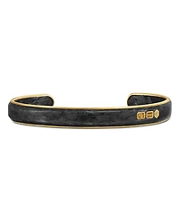 Streamline® Cuff Bracelet in 18K Yellow Gold with Forged Carbon, 9mm
