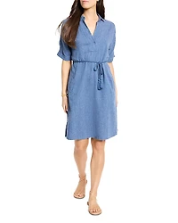 Nic+Zoe Rumba Linen Blend Belted Dress