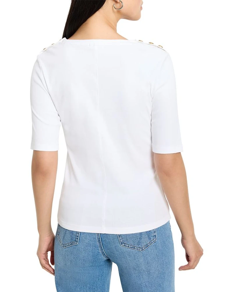 Shoulder Button Trim Tee